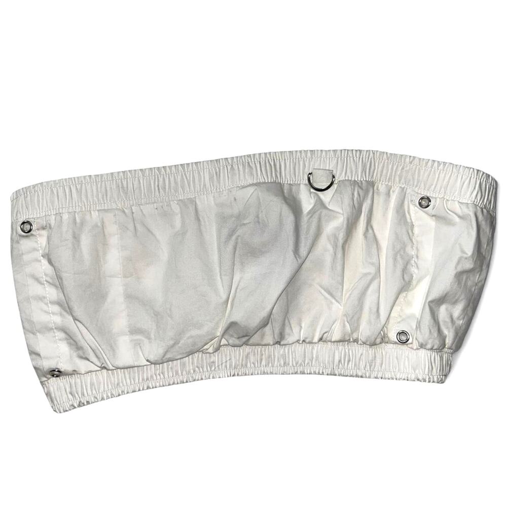 Forever21 White Tube Top Silver Accessories Festival Rave Summer Vibes Dune M